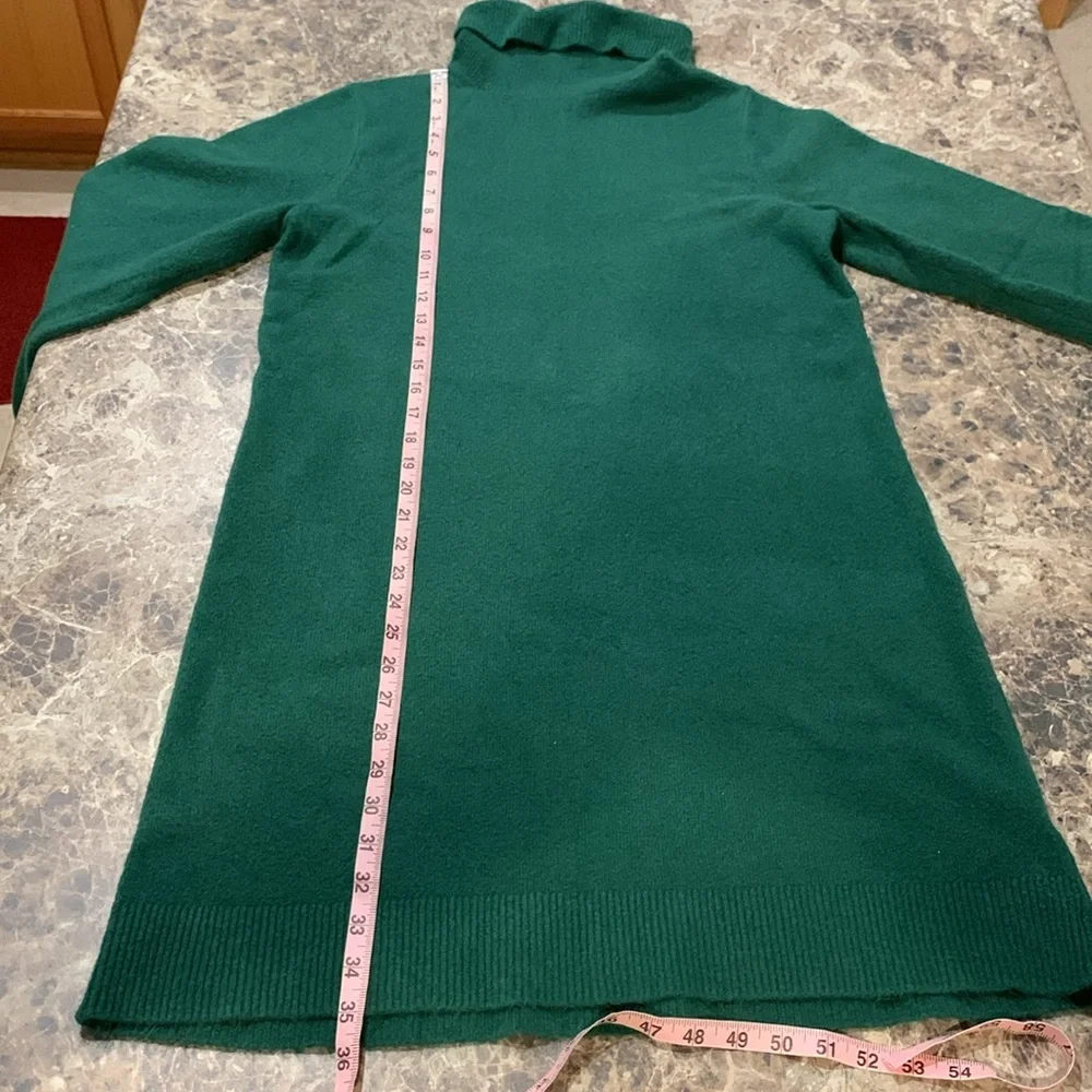 J. Crew Turtleneck Long Sleeve Sweater Dress Green Large